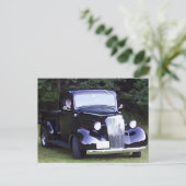 Klassieke auto's -  zwarte bestelwagen briefkaart (Staand voorkant)