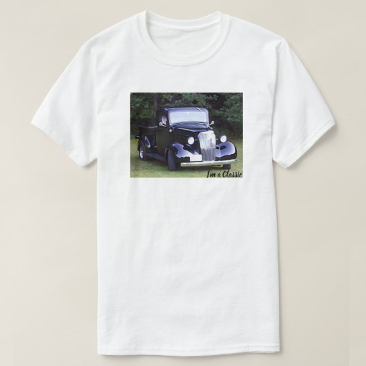 Klassieke auto's -  zwarte bestelwagen t-shirt (Design voorkant)