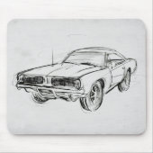 Klassieke autoschets IV Muismat (Voorkant)