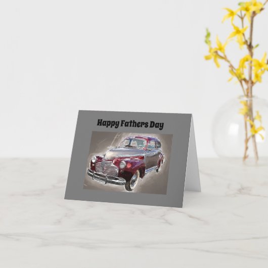 Klassieke autovaders dagkaart kaart (Gele Bloem)