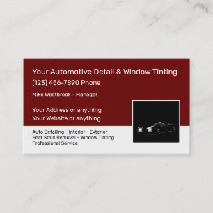 Klassieke Autoverzorging & Detailhandel Visitekaartje