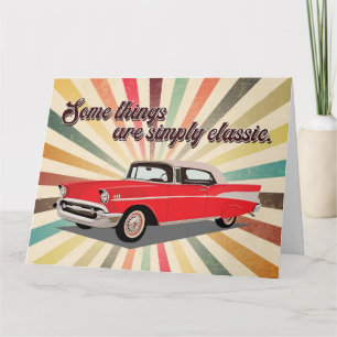 Klassieke autowrak Happy Birthday Greeting Kaart