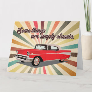 Klassieke autowrak Happy Birthday Greeting Kaart