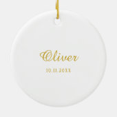 Klassieke Baby foto Keramisch Ornament (Achterkant)