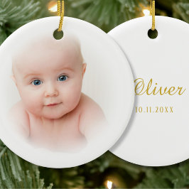 Klassieke Baby foto Keramisch Ornament