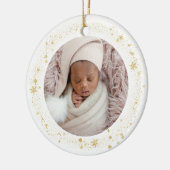 Klassieke Baby Foto Kerst Ornament (Links)
