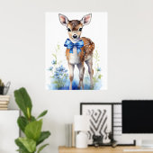 Klassieke baby jongen hert 2 poster (Thuiskantoor)