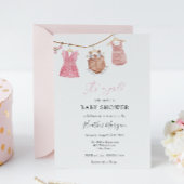 Klassieke Baby Meisje Douche Uitnodiging