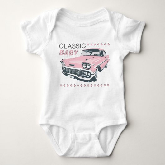 Klassieke Baby roze Romper (Voorkant)