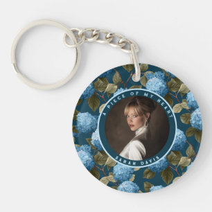 Klassieke baby shower cadeaus Hydrangea Bloem Sleutelhanger