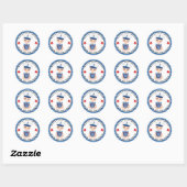 Klassieke Baby shower Klassic Round Sticker (Vel)