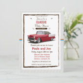 Klassieke Baby shower-uitnodiging met terugloop Kaart (Staand voorkant)