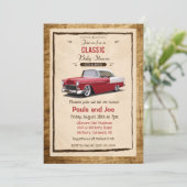 Klassieke Baby shower-uitnodiging met terugloop Kaart (Staand voorkant)