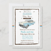 Klassieke Baby shower-uitnodiging met terugloop Kaart (Voorkant)