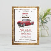 Klassieke Baby shower-uitnodiging met terugloop Kaart (Staand voorkant)