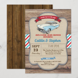 Klassieke baby shower-uitnodiging. stijl kaart