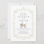Klassieke  Baby Stroller Baby shower uitnodiging (Voorkant)