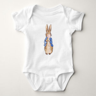 Klassieke babybody van konijn dat roze kauwgom bla romper