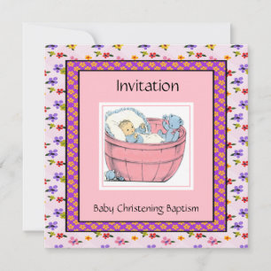 Klassieke Babyfeest Roze Blauw Kaart