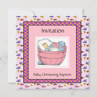 Klassieke Babyfeest Roze Blauw Kaart