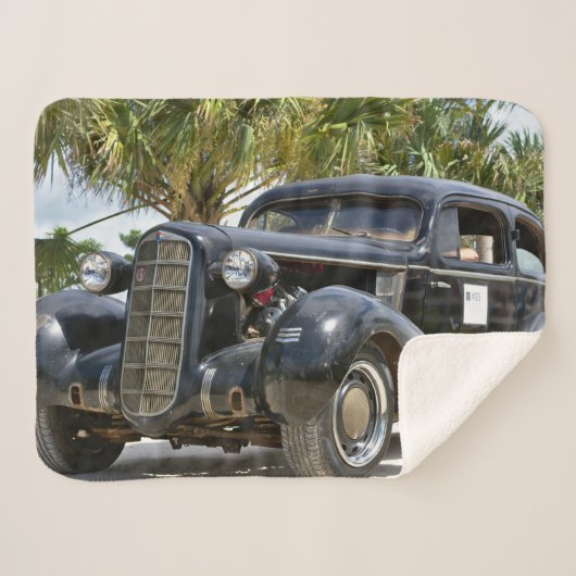 Klassieke babymandje klein sherpa deken (Voorkant (horizontaal))