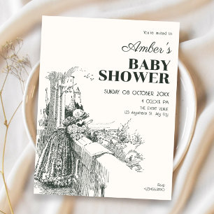 Klassieke babyshower kaart