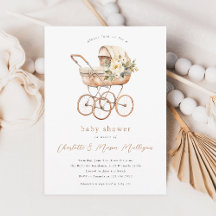 Klassieke babywagen neutrale koppels baby shower