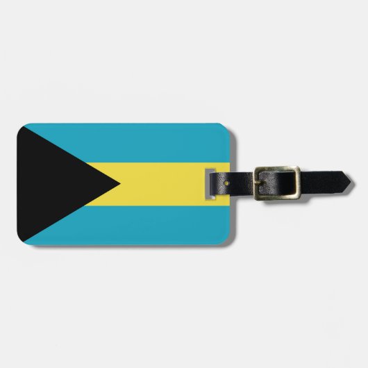 Klassieke Bahamaanse vlag Bagagelabel (Voorkant horizontaal)