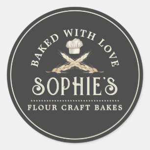 Klassieke bakkersgebak Logo gebak Zwarte Etiket