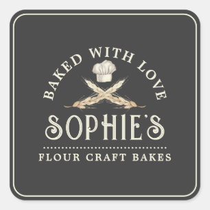 Klassieke bakkersgebak Logo gebak Zwarte Etiket