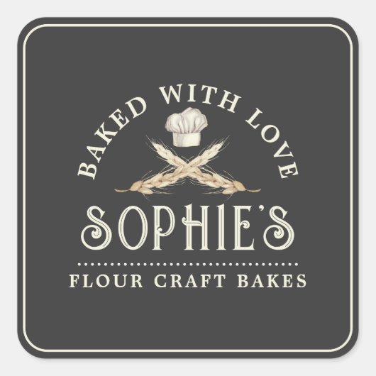 Klassieke bakkersgebak Logo gebak Zwarte Etiket (Voorkant)