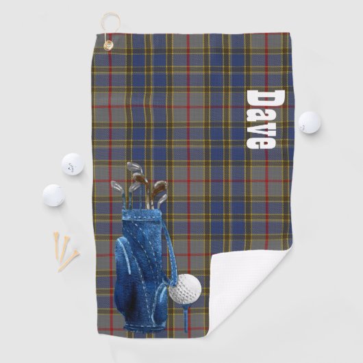Klassieke Balfour Tartan Pset Golf Towel Golfhanddoek (Insitu)