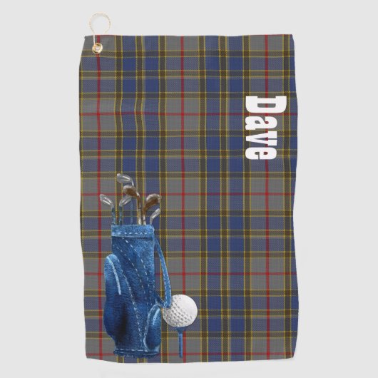Klassieke Balfour Tartan Pset Golf Towel Golfhanddoek (Voorkant)