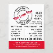 Klassieke balk & grill Logo, Pub/Brewery Advertere Flyer (Voorkant)