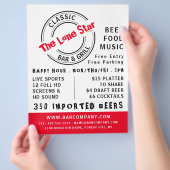 Klassieke balk & grill Logo, Pub/Brewery Advertere Flyer (Hand)