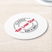 Klassieke balk & grill Logo, Pub/Brewery Ronde Kartonnen Onderzetter (Gebogen)