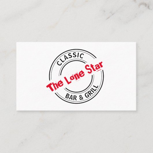 Klassieke balk & grill Logo, Pub/Brewery Visitekaartje (Voorkant)