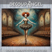 Klassieke Ballerina van Gotische Dans - Decoupage  Tissuepapier