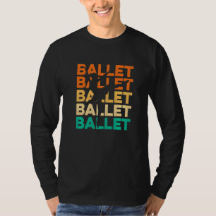 Klassieke balletdanseres Retro ballerina Muziek Ba T-shirt