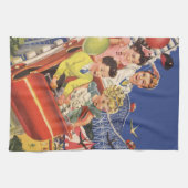 Klassieke Ballonnen Honden Achtbaan Rit voor Kinde Theedoek (Horizontaal)