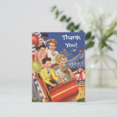 Klassieke Ballonnen Kinderen Honden Achtbaanrit Briefkaart (Staand voorkant)