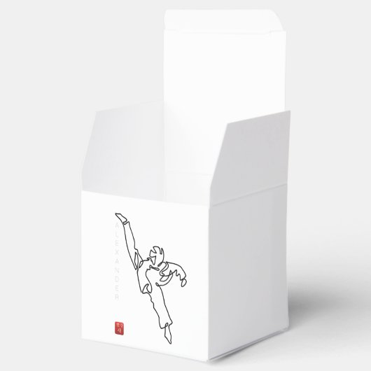 Klassieke Ballotin TAEKWONDO DWICHAGI back kick Bedankdoosjes (Geopend)