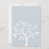 Klassieke Bar Mitzvah Dusty Blue Tree of Life Kaart (Achterkant)