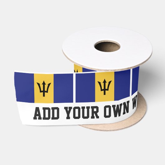 Klassieke Barbados-vlag Satijnen Lint (Spoel)