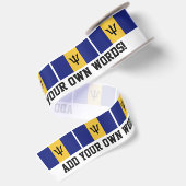 Klassieke Barbados-vlag Satijnen Lint (Achterkant)