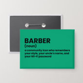 Klassieke Barber-definitie Button (Voorkant / Achterkant)