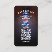 Klassieke Barber Pole Barbershop Rood Wit Blauw Visitekaartje (Achterkant)