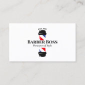 Klassieke Barber Pole Barbershop Visitekaartje (Voorkant)