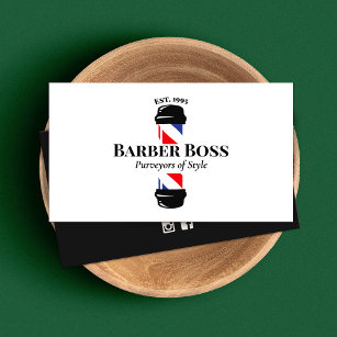Klassieke Barber Pole Barbershop Visitekaartje
