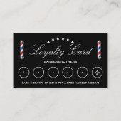 Klassieke Barber Pole Black Barbershop Afspraak Visitekaartje (Achterkant)